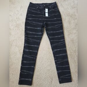 Disturbia Pants Barbwire High Waist Skinny 12 NWT